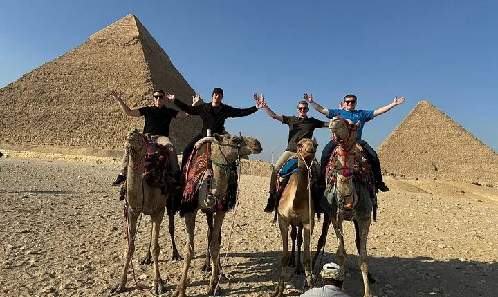 Pyramids Sphinx Camel Ride Egyptian Museum Bazar private day tour