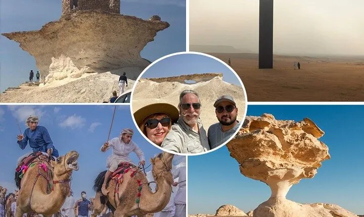 West Of Qatar, Mushroom Rocks, Camel Racing Track, Richard Serra