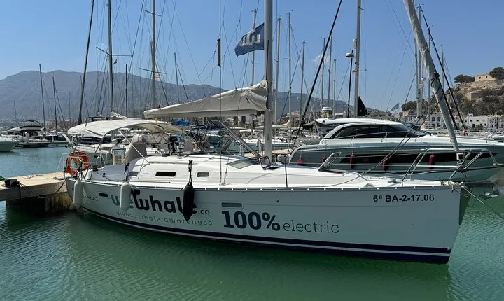 Small Group Dolphin Sunset Tour on Electric Sailing Boat Denia