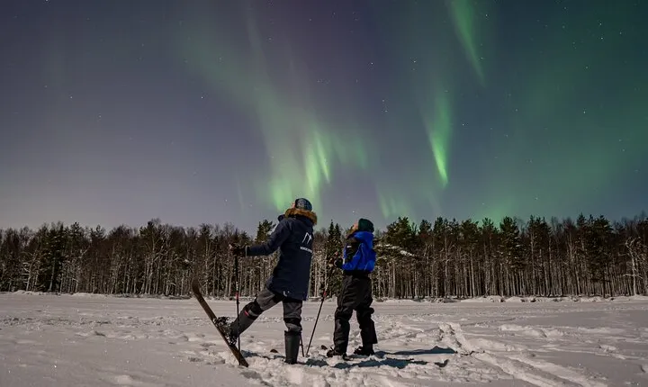 Ski Trekking by Night: Private Experience from Rovaniemi