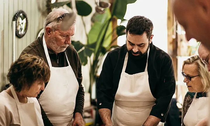 Market Tour, Cooking Class & Lunch with Chef in Lyon Studio