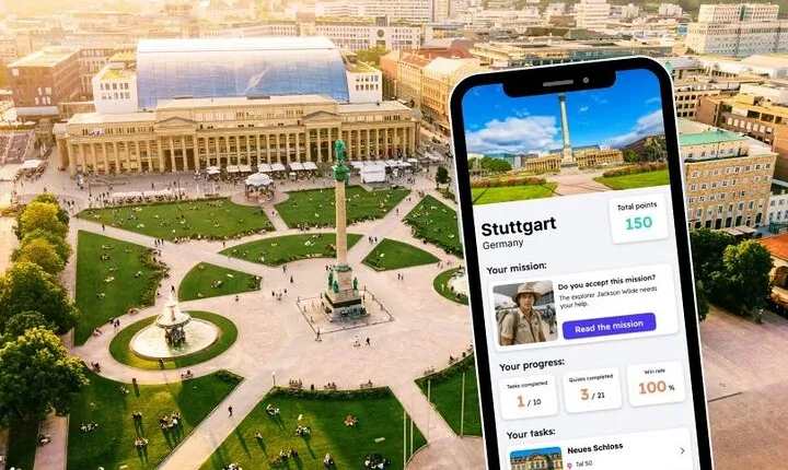 Stuttgart Exploration Game and City Tour on your Phone