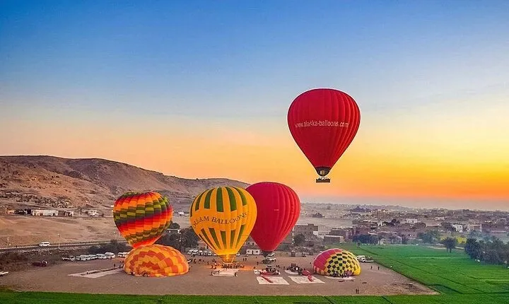 Half Day Private Luxor West Bank Tour with Hot Air Balloon