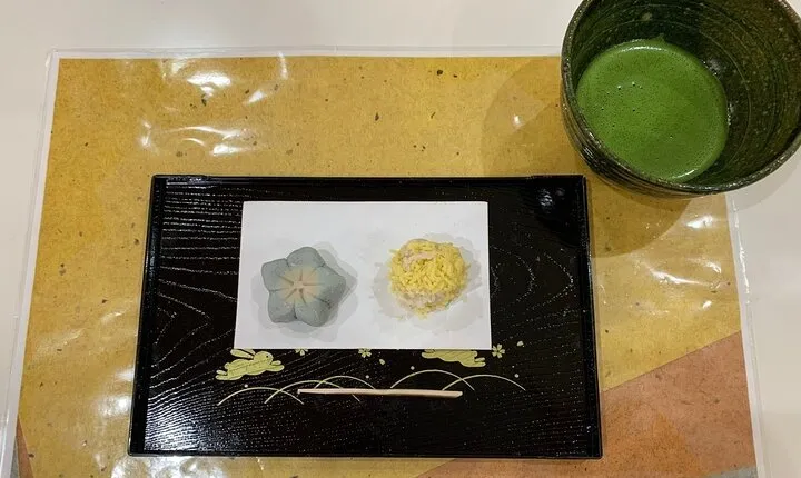 Kyoto Sweets and Green Tea Making and Town Walk.