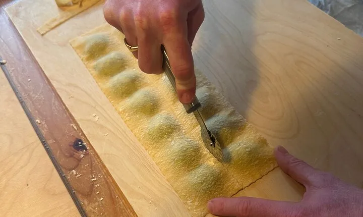 Cooking class fresh pasta , ravioli, tagliatelle and tiramisù