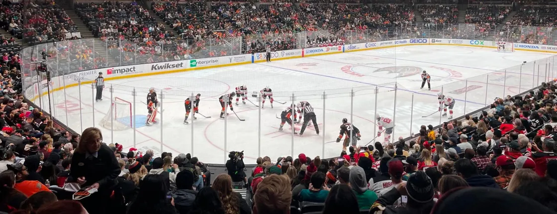Anaheim Ducks ice hockey game ticket at Honda Center