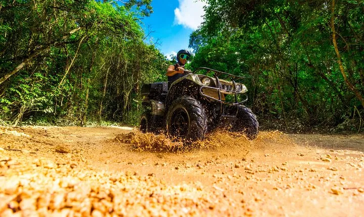 ATV, Zipline and Cenote at Extreme Adventuring with Tulum Pickup