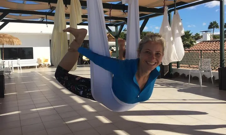 Aerial Yoga Experience in Maspalomas, Spain