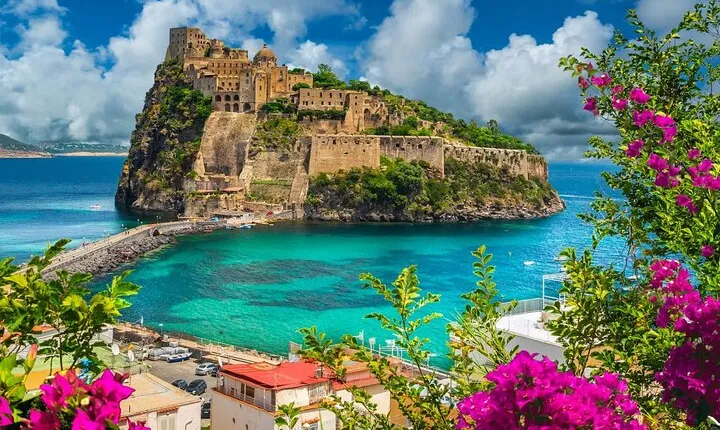 From Rome Boat Tour to Ischia and Procida and Punta Pennata