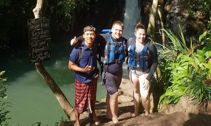 Jumping Sliding at Aling- aling Waterfall - Wanagiri Hidden Hill - Handara Gate