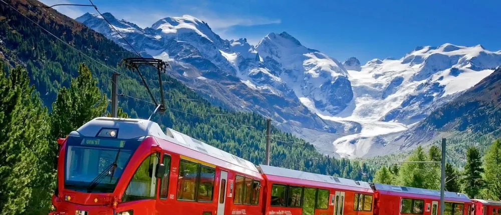 Bernina Train and St Moritz 1 day Private Tour with pick up