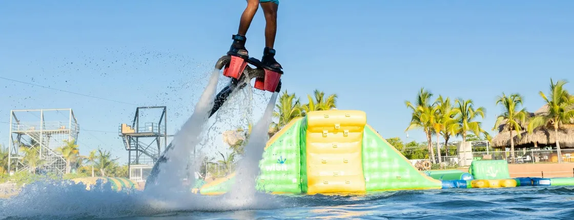 Punta Cana flyboarding experience at Caribbean Lake Park