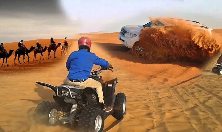 Dubai: Evening Desert Safari + Quad Bike, Dune Bashing & BBQ Dinner