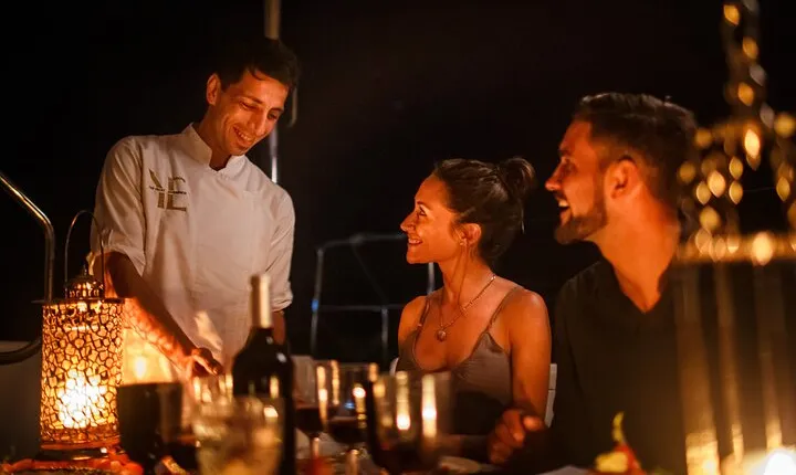 Private 3 hours Romantic Tulum Dinner in 51" Leopard