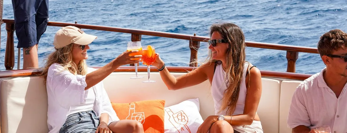 Barcelona sailing cruise with tapas and spritz cocktail