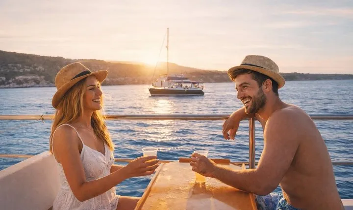 From Paphos: Blue Lagoon AFTERNOON Cruise, BBQ & Wine+Water Slide