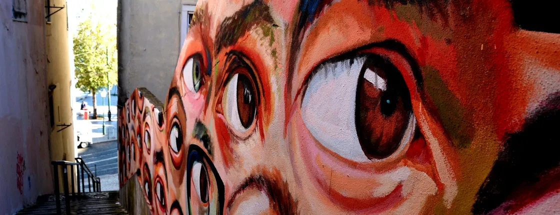 Self-guided Discovery Walk in Alfama and Baixa with outdoor art