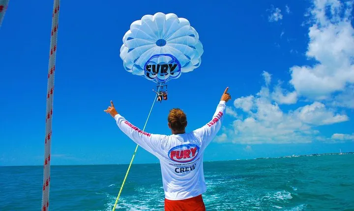 Key West Parasailing Adventure above Emerald Blue Waters