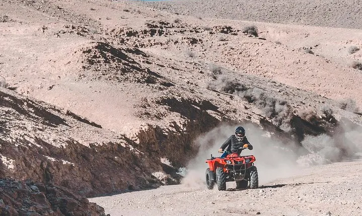 Agafay Desert Quad Bike Tour With snack in Marrakech