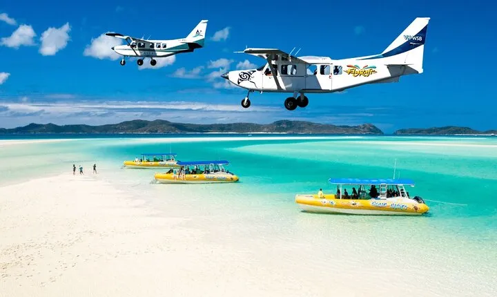 Fly Raft Package: Whitehaven Beach, Snorkel and Scenic Flight