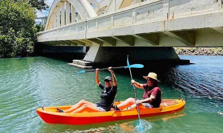 2 hour tandem kayak rental at our private launch area in Hale'iwa