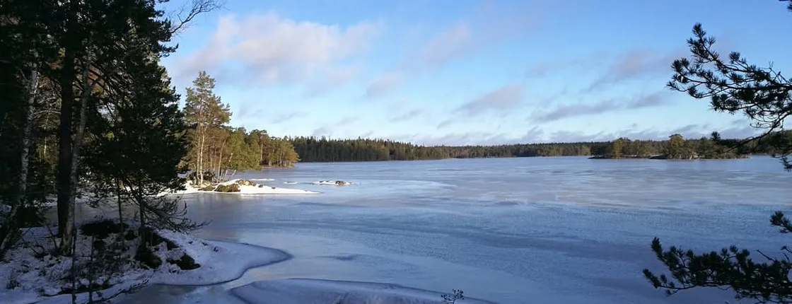 Hike through winter wonderland in Stockholm