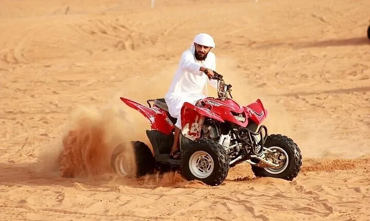 Desert Safari With BBQ Dinner, Quad Bike & Camel Ride from Dubai