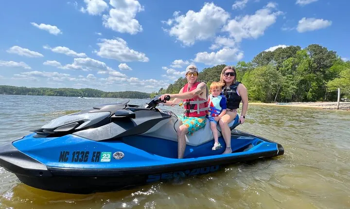 1.5 hour Jordan Lake Sea Doo Rental - up to 3 people/1 jetski