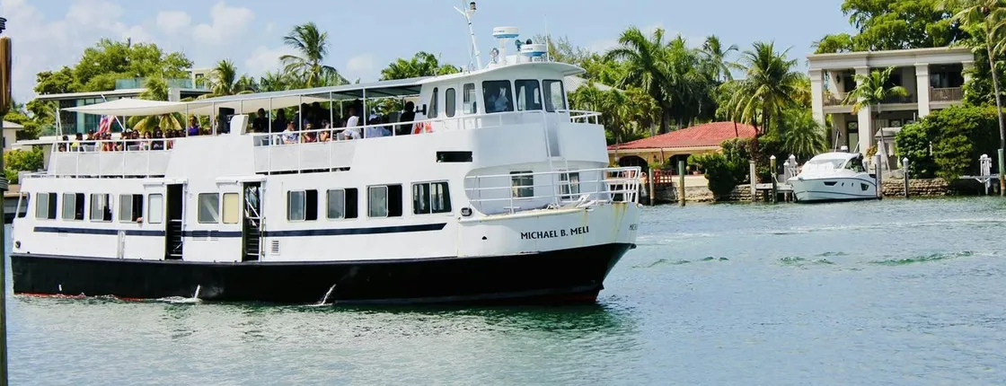 Miami celebrity boat tour and skyline views