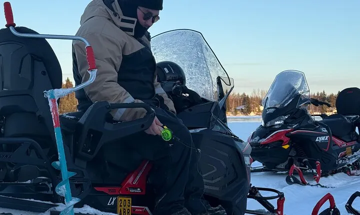 Snowmobile and Ice Fishing Experience