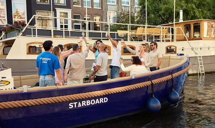 Amsterdam: Canal Booze Cruise with Unlimited Drinks Option