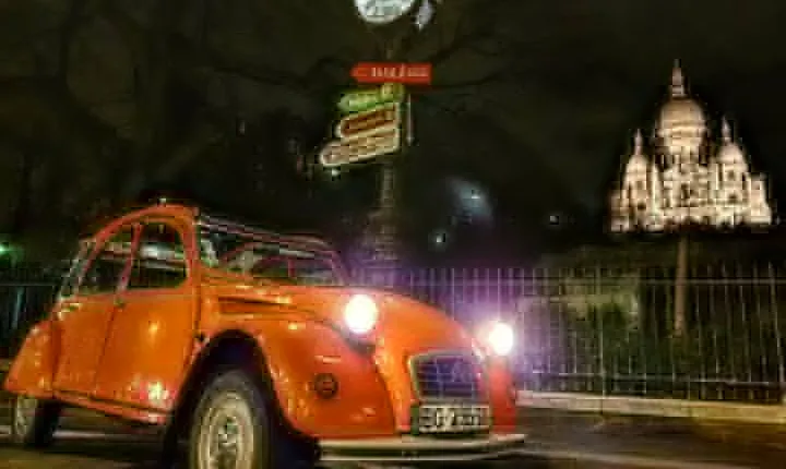 Experience the Magic of Paris By Night: A 2-Hour Iconic 2CV Tour