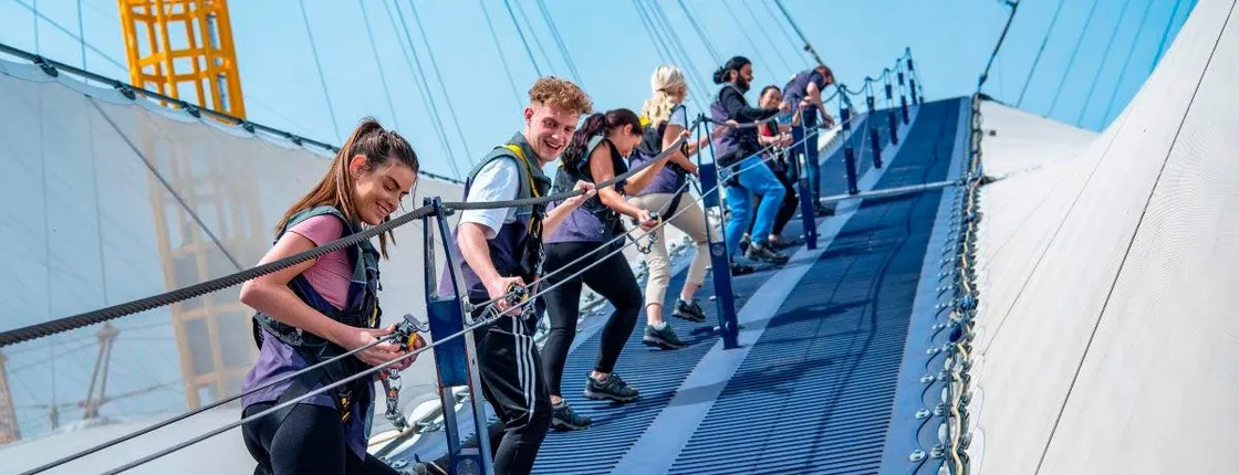 Up at The O2 daylight climb