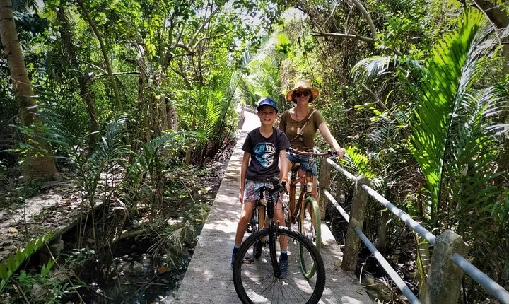 Family Bicycle Tour in the Green Oasis of Bangkok on Bamboo bikes
