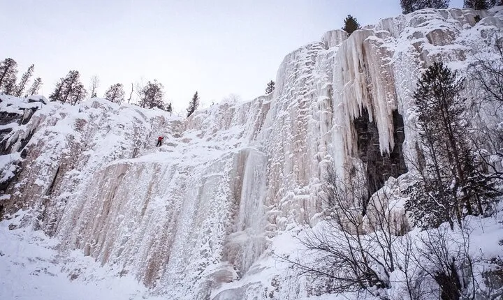 Korouoma Frozen Waterfalls Tour with Sauna and Lunch