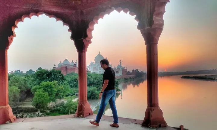 Walk Beyond Taj Mahal with Sunset View From A Secret Point