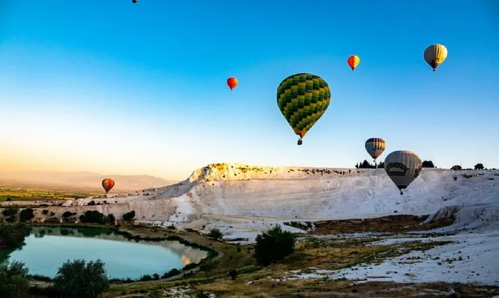 Pamukkale Daily Tour included Hot Air Balloon