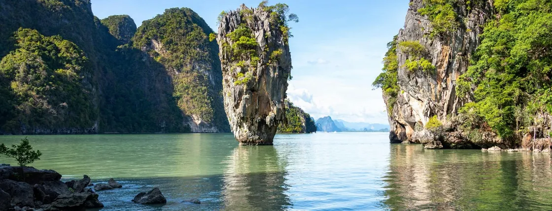 Full-day Phang Nga sea kayaking tour with speedboat ride from Khaolak