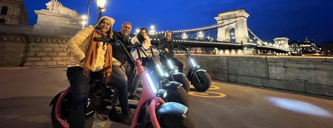 Budapest Guided E-Scooter Tour by Night