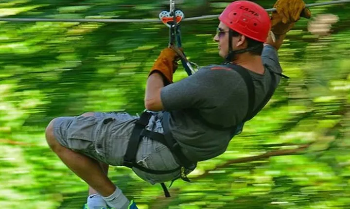 Zipline Canopy & Dunn's River Falls Tour with Admission from Grand Palladium