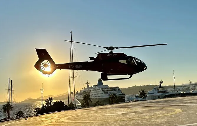 Aegean Sunset Private Helicopter Flight