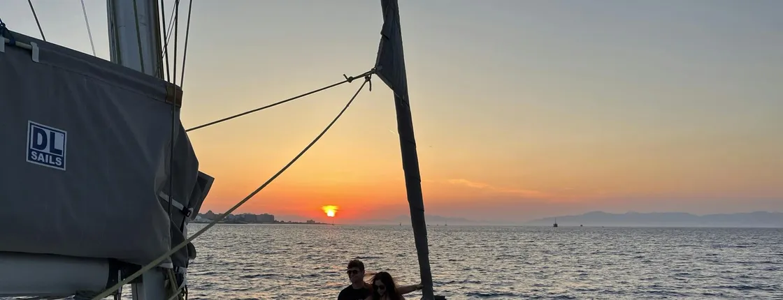 Private Sunset Catamaran Cruise from Rhodes with Dinner