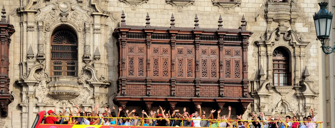 City Sightseeing panoramic bus tour of Lima