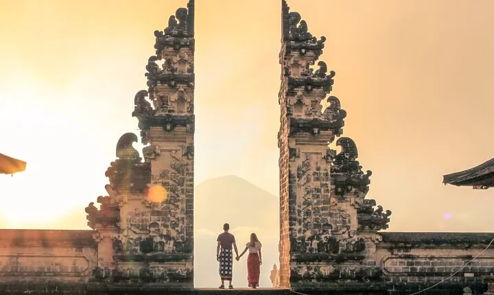 Bali Gate of Heaven Temple, Waterfall, Water Palace & Swing