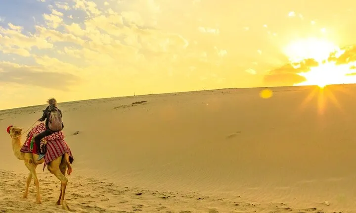 Private Sunrise Safari Tour in Abu Dhabi with Camel Ride