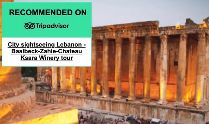 Lebanon tour Baalbek ruins & Ksara w/pick-up, lunch,guide+entries
