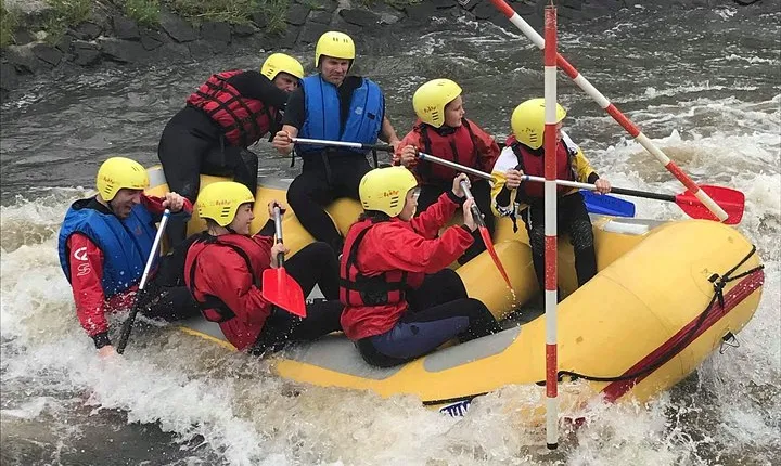 First white water experience with Tomáš Kobes