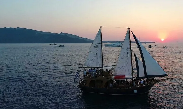 Sunset Cruise in Caldera of Santorini