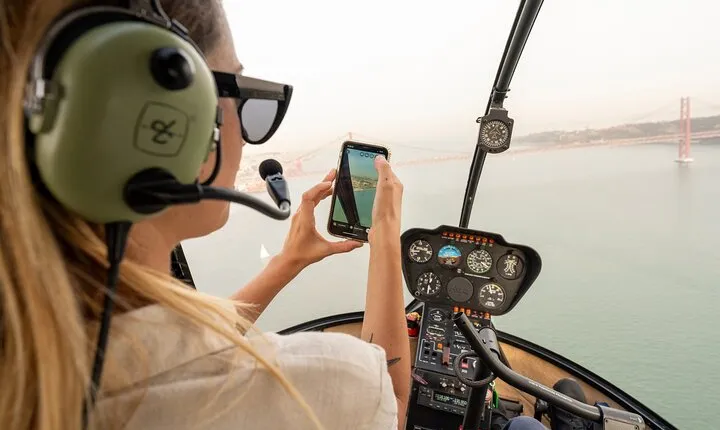 Lisbon 360 City Tour: Bike tour, Boat Trip and Helicopter Flight