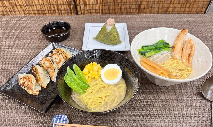 Ramen Gyoza Onigiri Japanese Cooking Class in Kyoto 